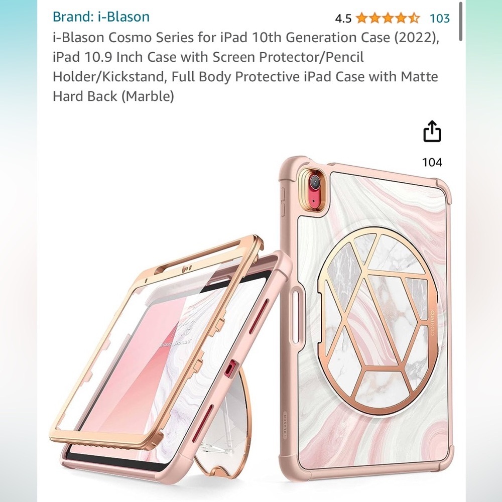 Brand New In Box - 10th Generation iPad Cosmo Series Case